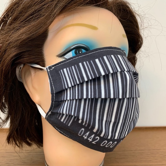 FACE MASK 2 layer Cloth BARCODE Adjust Ear Loop - Picture 11 of 11